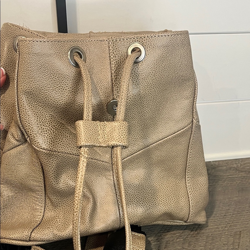 Fringe Pebble Leather Backpack - image 8